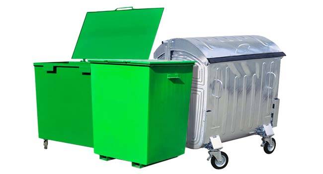 Виды мусорных контейнеров, типы, размеры и объем