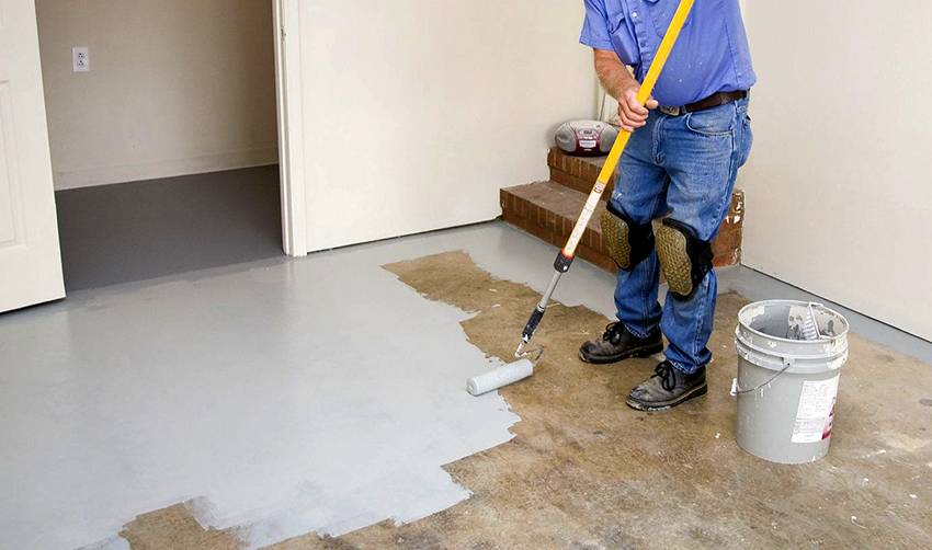 Как покрасить бетонный пол в гараже своими руками: назначение покраски