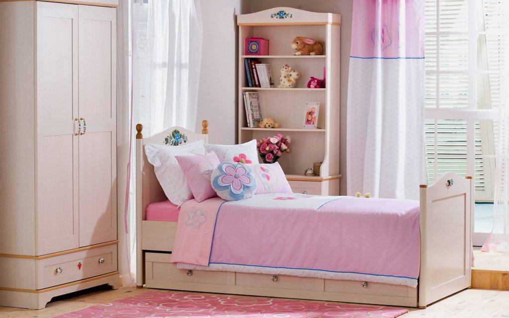 Кровать для девочки: многообразие конструкций для юной леди