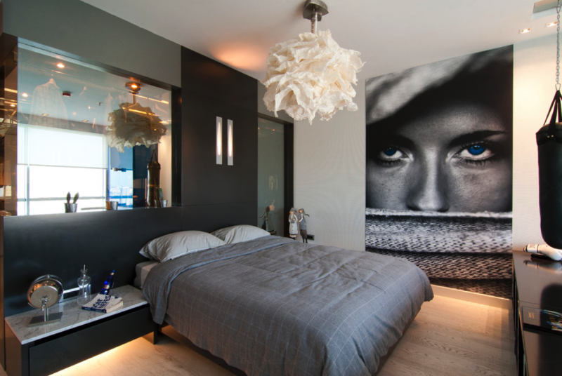 Спальня 12 кв.м. — дизайн с двуспальной кроватью