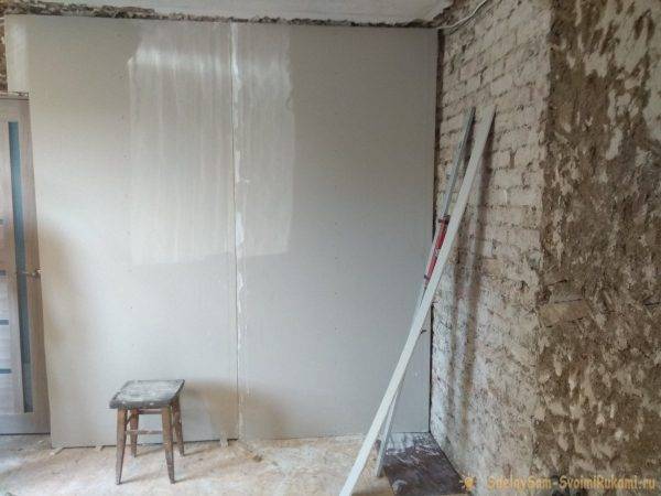 Выравнивание стен гипсокартоном: пошаговая инструкция