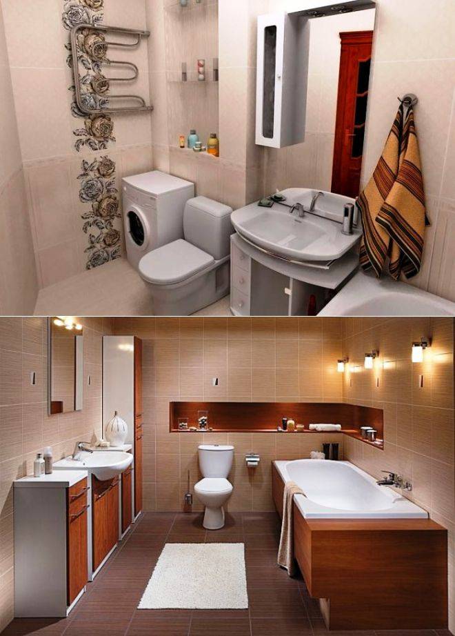 Дизайн маленькой ванной комнаты 2-5 кв. м: советы по расширению пространства с туалетом, душевой, стиральной машинкой (150 фото)