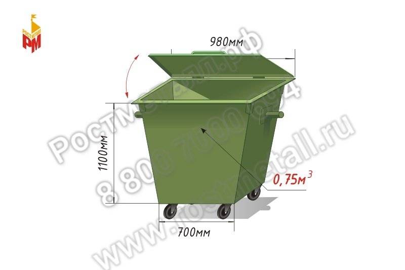 Пластиковые мусорные контейнеры с крышкой: размеры, преимущества и недостатки