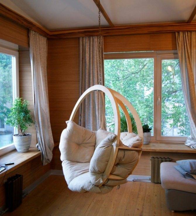 Кресла подвесные: оригинальный метод обустройства места для отдыха