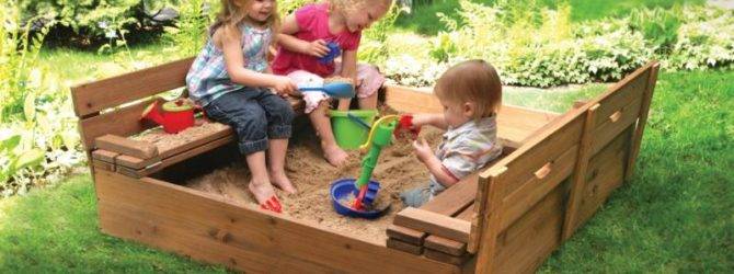 Песочница для детей на даче: как сделать своими руками - фото идеи
